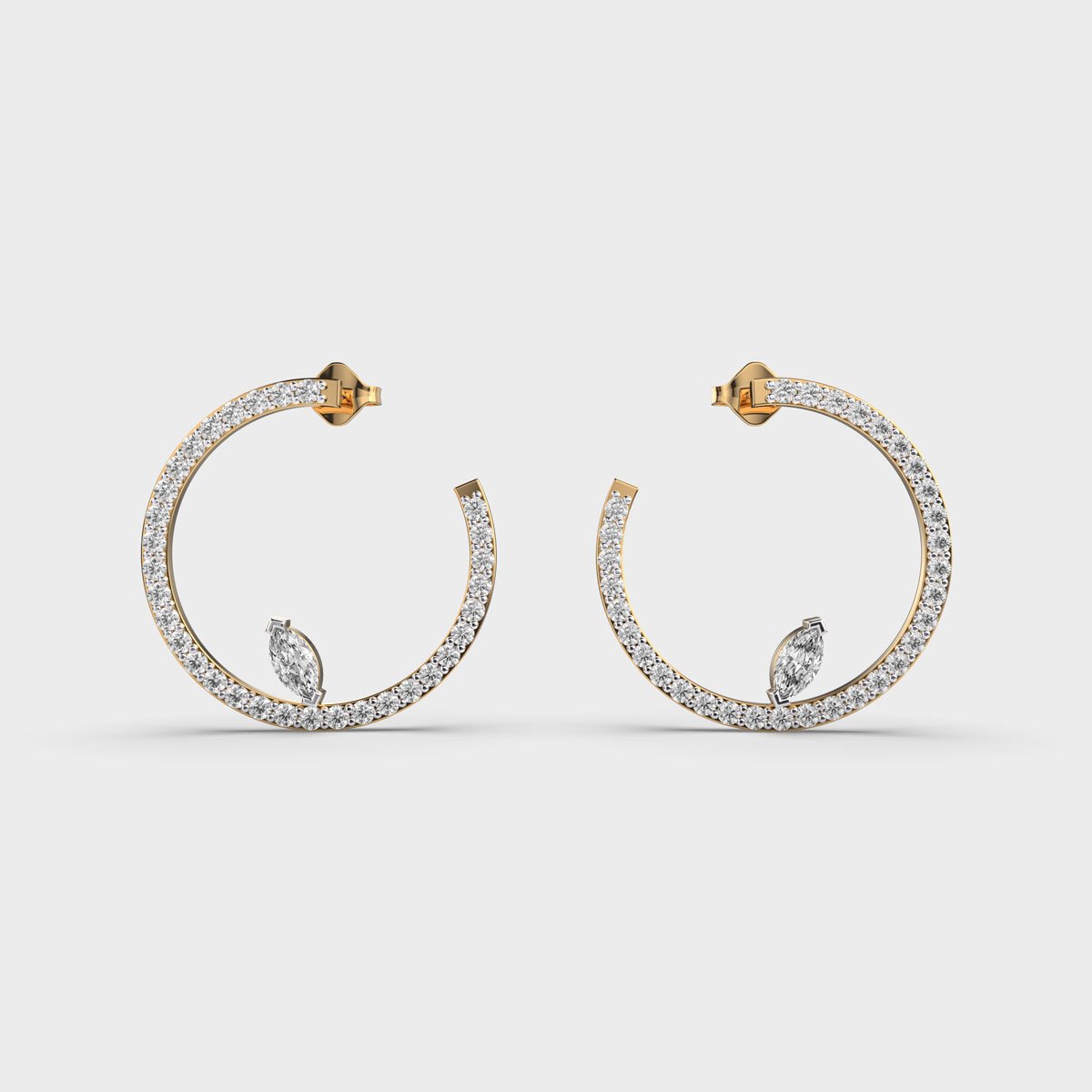 Luminous Luxury Diamond Hoops