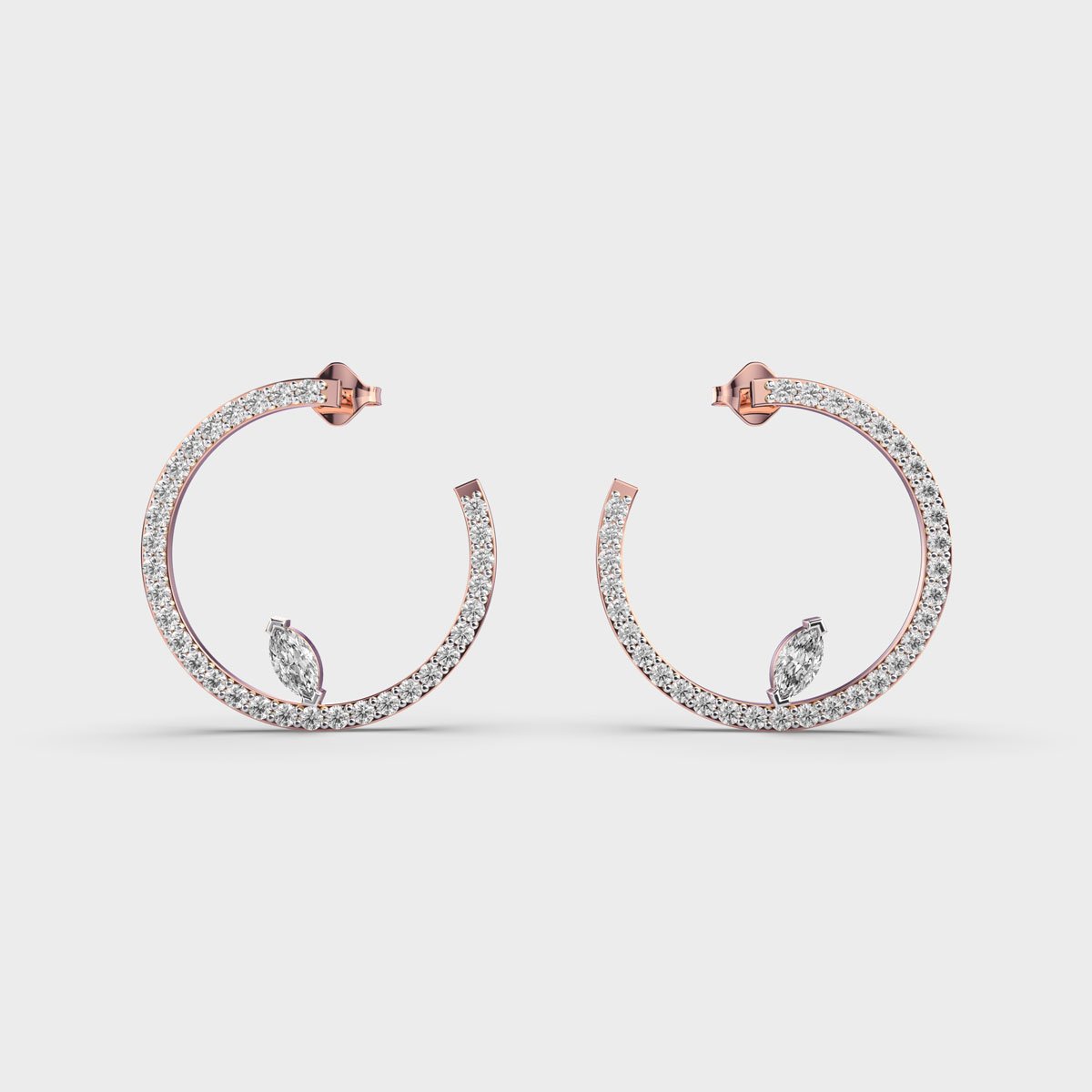 Luminous Luxury Diamond Hoops - Image 5