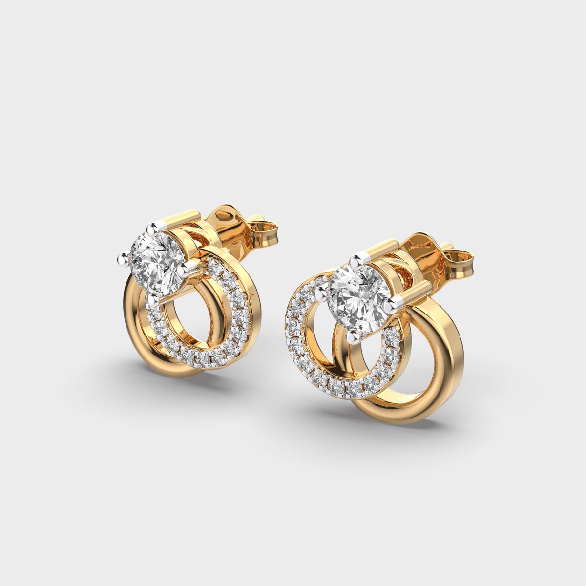 Mingling Circles Diamond Studs - Image 2