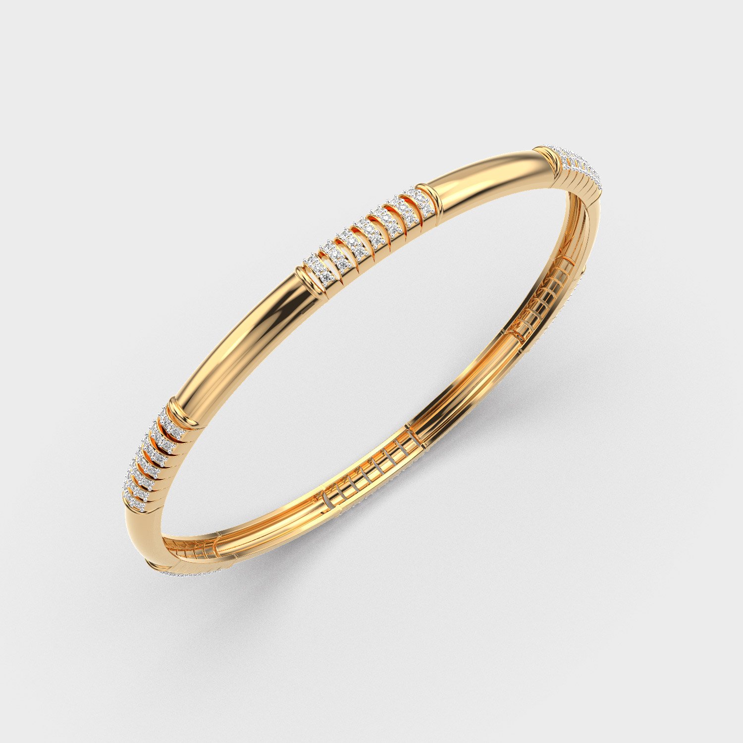 Regal Line Diamond Bangle - Image 2