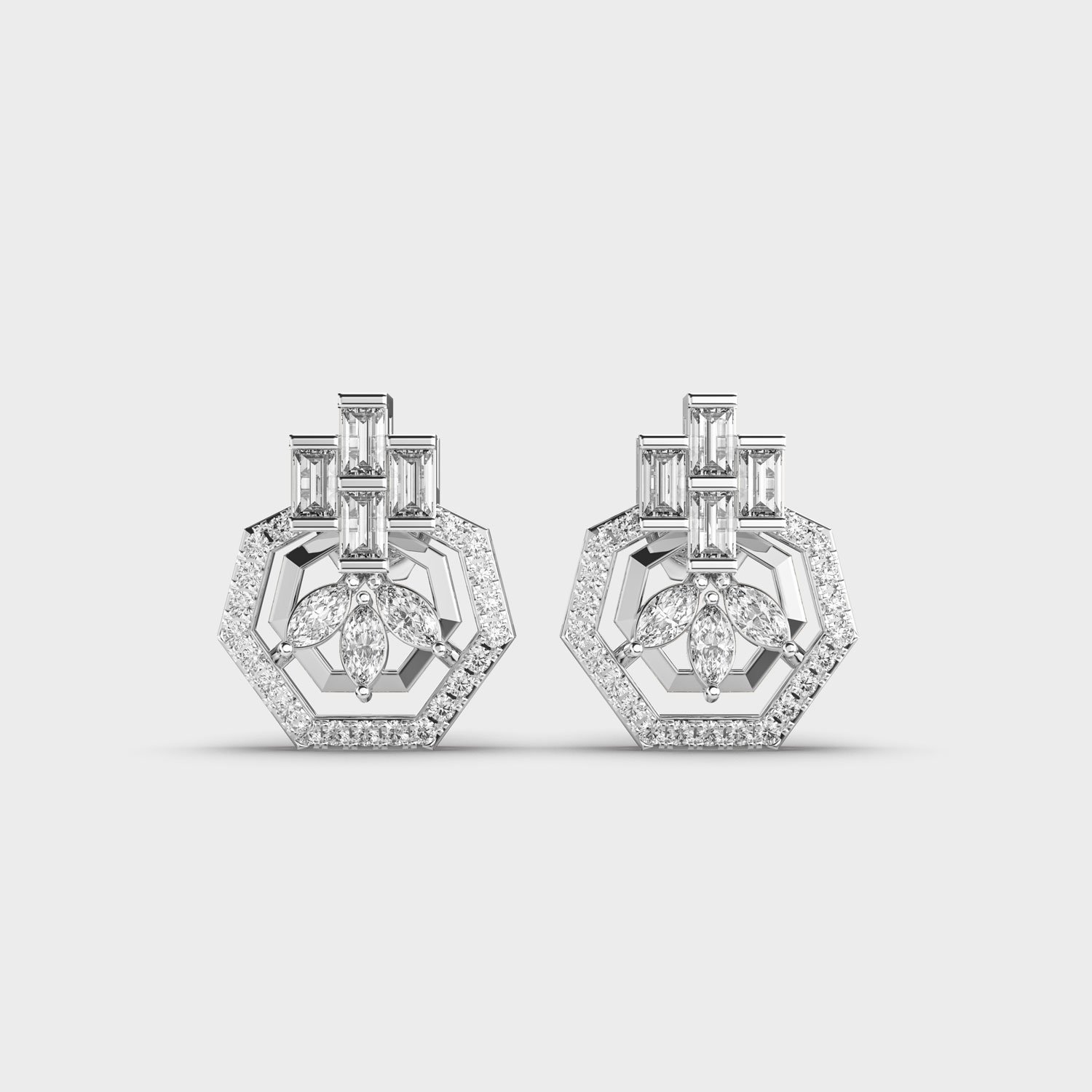 Charming Complexity Diamond Studs - Image 5