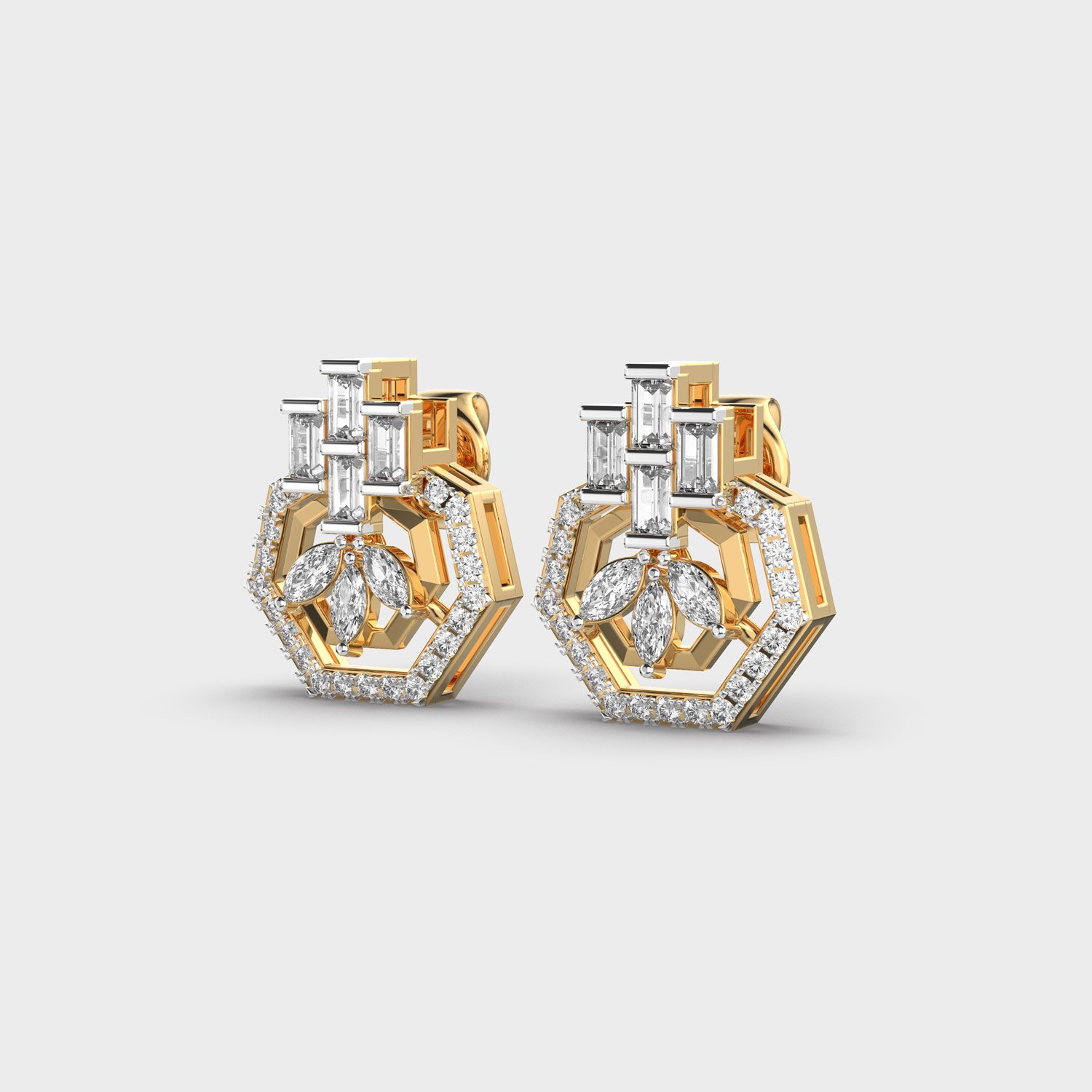 Charming Complexity Diamond Studs - Image 2