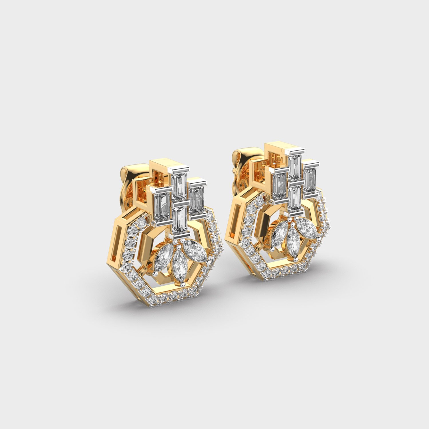 Charming Complexity Diamond Studs - Image 3