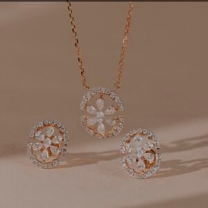Celeste Bloom Diamond Pendant Set