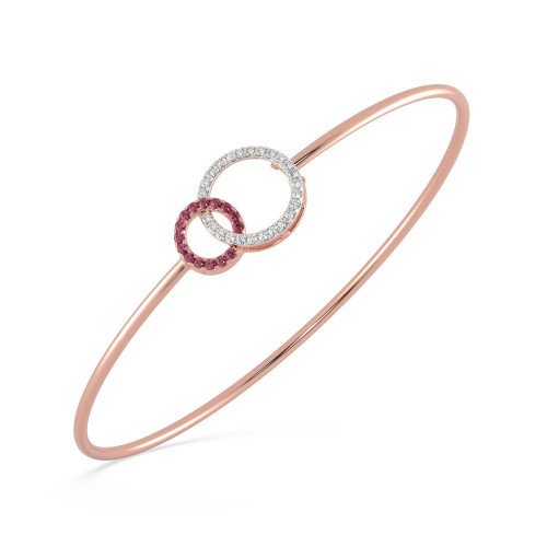 Eternal Bond Diamond & Ruby Bracelet